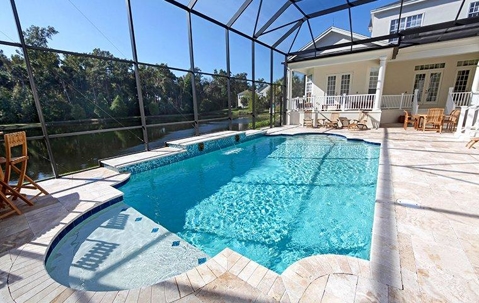 a enclosed pool in pompano beach.